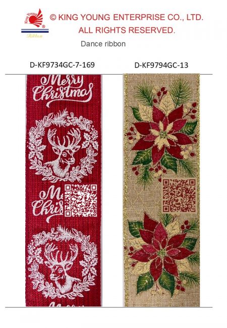 AI Dace Ribbon-Reindder wreath&Poinsettia